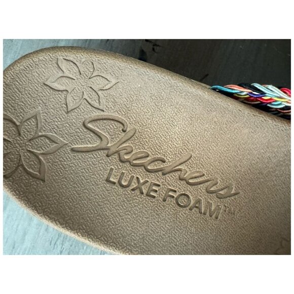 Skechers Beverlee Vacation Mode Wedge Slide Sandal Rainbow Women's Size 9 - Picture 7 of 11